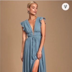 Blue Chiffon Lulu’s Dress (size M)